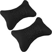 MAGICLULU Ergonomic Car Headrest Pillow Full-Body Support Pillow for Neck and Back Black
