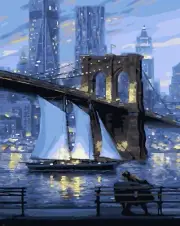 Paint by Numbers kit with Frame, 19.7x15.7in - Big city dreams - 11201