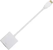 Happyyami to Vga Adapter Cable Video Output Converter for Projectors Monitors Tvs Durable Material Multi Function Office Supplies No Audio Support