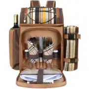 Unbranded 2-in-1 Picnic Backpack Insulation Cooler 2-Person Leak+Waterproof