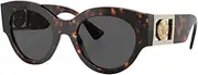 Womens Versace Sunglasses Ve4438b Dark Havana Dark Grey Sunnies M Multi