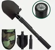 Folding Shovel, Camping and Hiking Survival Spade, Multi-Purpose Garden Tool