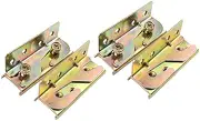 Bed Rail Bracket - Bed Rail Fittings - Heavy Duty Non-Mortise - Set of 4 (Screws Included)