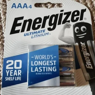 Energizer Lithium 2/3 AAA Batteries - Pack of 4