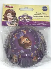 Disney SOFIA THE FIRST Cupcake Liners Baking Cups NEW Sealed 50 ct Wilton