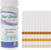 3 in 1 Test Paper Chlorine Immersion Hot Tub PH Test Strips Pool Water Test Paper P9O7 Swimming Test Strips
