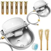 Tessco 2 Sets 4L/135oz Automatic Animal Drinking Water Trough Bowl with Float...