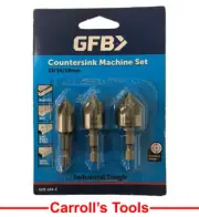 GFB GFB-164-C Countersink 3 Piece Machine Bit Set
