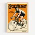 Cycles Marcot Husson (France) Bicycle 1930 Retro Vintage Poster Print
