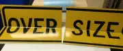 OVERSIZE & ROAD TRAIN & LONG VEHICLE 3 In 1 Combo Hinged Signs - 600x450mm 2PC