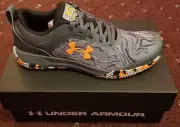 Kid's Under Armour MAINSHOCK GS 3022865-100 Gray Athletic Lace-Up Sneaker 11K