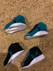 NEW JORDAN INFANT GIRLS BOYS BOOTIES Black White Teal 0-6 M Jumpman RARE