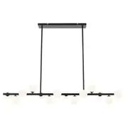 Morgan 14 Light Black Opal Linear Pendant Chandelier