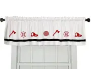 Fire Fighter Fireman Window Valance Curtain .. Choice of Colors*