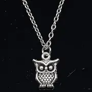 [ZOJK] Necklace 16X12Mm Big Eyes Owl Pendant Short Long Women Men Colar Gift Jewelry Choker