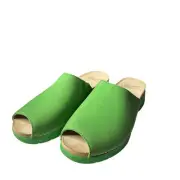 Dansko Womens Ravyn Milled Nubuck Peep Toe Platform Sandal Slide 38 7.5 Y2K Twee