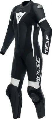 Dainese Grobnik, leather suit 1pcs. perforated women , color: Black/Black/White , size: 40