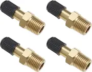 eMagTech 4pcs 1/8 Inch NPT Pressure Vessel Tank Valve Joint 1/8 Inch NPT External Threaded Brass Joint Pressure Vessel Valve Plug Storage Tank Valve Accessories