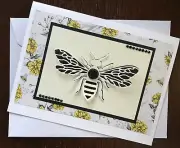 Handmade Greeting Card - Bee Card, Any Occasion, Honeybees