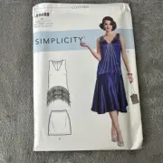 Sewing Pattern Simplicity S9088 Sz 14-22 Flapper Dress Costume Cosplay