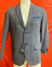 NEW Ben Sherman Men's Blue/Grey Pinstripe Blazer Sportcoat Jacket Size 40R