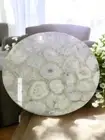 24" White Agate Coffee & Tea Table Top Living Room Balcony Furniture Hotel Decor