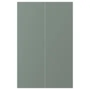 NICKEBO 2-p door f corner base cabinet set, matt grey-green, 25x80 cm