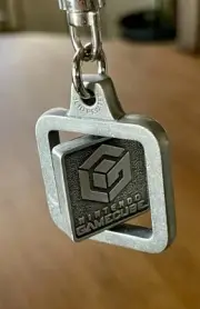 Solid Pewter Nintendo Gamecube Fidget Keychain