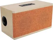 Speaker, W6 Wooden 10W Speaker with Dual-Horn High Power Voice Prompt Shocking Stereo with TF Card Slot