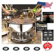 Elegant Chafing Dish Set with Gold Finish – 4 Pack, Includes Extra Serving Tools