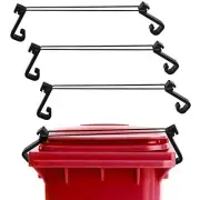 3 Pack Outdoor Trash Can Locks for Animals, Keeps Garbage Bins Secure