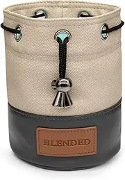 BAIRBRE Golf Valuables Pouch,Bucket Waist Design Golf Pouch Bag with Drawstrings Golf Tee Bag Pouch Leather Golf Tee Pouch Golf Ball Bag for Men Women