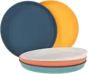 5pcs Cat Bowls, Unbreakable Pet Feeding Dishes, Shallow Plates for Cats, Assorted Colors, Safe Food-Grade Material, 5.8 Inch Diameter