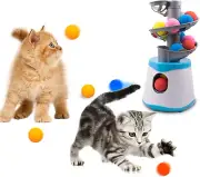 Automatic Ball Launcher for Small and Medium Cats, Interactive Cat Toy Base Ball