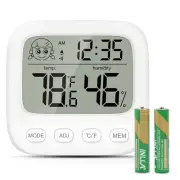 Digital Thermometer Hygrometer, Indoor Temperature Humidity Monitor Gauge, Therm