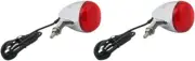 Custom Dynamics Chrome/Red ProBeam LED Universal Turn Signals (PB-UNV-RTS-R-C)