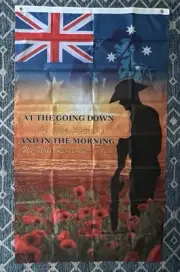 ANZAC - The Ode We Will Remember Flag - 90 X 150 cm