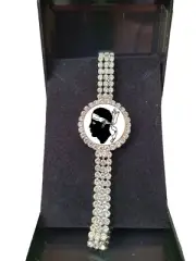 Corsica Silver Colour Bracelet With Diamantes And Gift Box