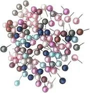 HAPINARY 100pcs Pearlized Bulletin Pins Straight Pins with Ball Heads for DIY Crafts Cork Boards and Office Use for Easy Organization