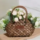 DIY Handmade Flowers Bamboo Basket Flower Baskets Storage Basket Wicker Baskets