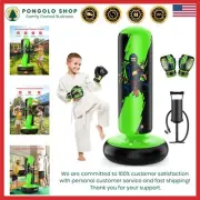 66-Inch Kids Inflatable Punching Bag with Gloves - Fun Boxing Set for Ages 5-12