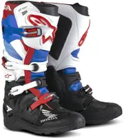 Alpinestars Tech 7 Enduro Drystar Honda S23, boots waterproof , color: Black/White/Blue/Light Red , size: 16 US