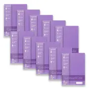 10x Colourhide Lecture Book w/ Ruler A4 Writing/School Notebook 140Pgs Lavender