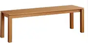 YQMHEZ Farmhouse Wood Bench, Living Room Dining Bench, Natural Wood Kitchen Entryway Bench with Armless Design, Solid Wood Kitchen Table Bench(150cm/59in)