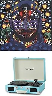 Crosley Cruiser Bluetooth Portable Turntable (Turquoise) and Kaytranada - 99.9% [Bundle]