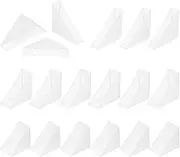 uxcell 30Pcs Triangle Glass Corner Protector, 0.5/0.8/1.2 Inch Plastic Glass Table Corner Protector Transport Corner Guard for Glass, Ceramics, Wood, and Steel(Right Angle, Clear)