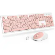 Wireless Keyboard and Mouse Trueque Silent 2.4GHz Cordless Full Size USB