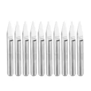 1/8" Shank 0.6mm Tip 30 Degree Carbide Wood Engraving Bit CNC Router Tool 10pcs
