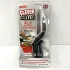Clever Cutter 2 in1 Knife Cutting Board Scissors Chops Veggies Slicer Chopper