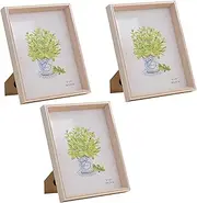 3 Pcs 6" Deep Photo Frames, 6"x 4" Photo Frames with Vertical/Horizontal Angle Bracket, Stereoscopic 3D Portrait Photo Frames, Picture Frames for Home Office Decoration Tabletop Wall Display (Pink)